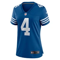 Maillot de joueur Indianapolis Colts Nike Sam Ehlinger pour femme, bleu