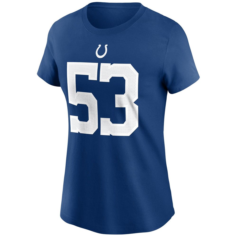 Women's Nike Shaquille Leonard Royal Indianapolis Colts Name & Number T-Shirt