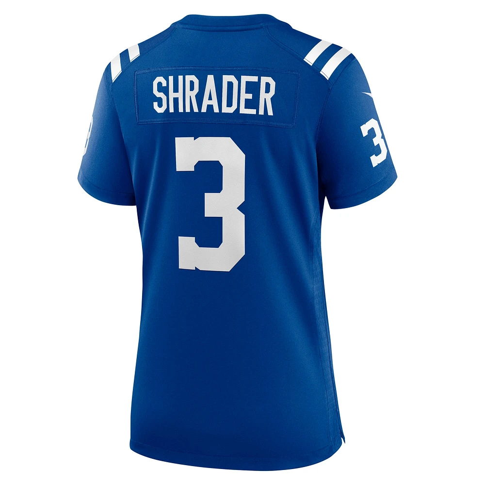 Women's Nike Spencer Shrader  Royal Indianapolis Colts Team Game Jersey