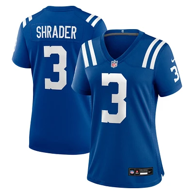 Women's Nike Spencer Shrader  Royal Indianapolis Colts Team Game Jersey