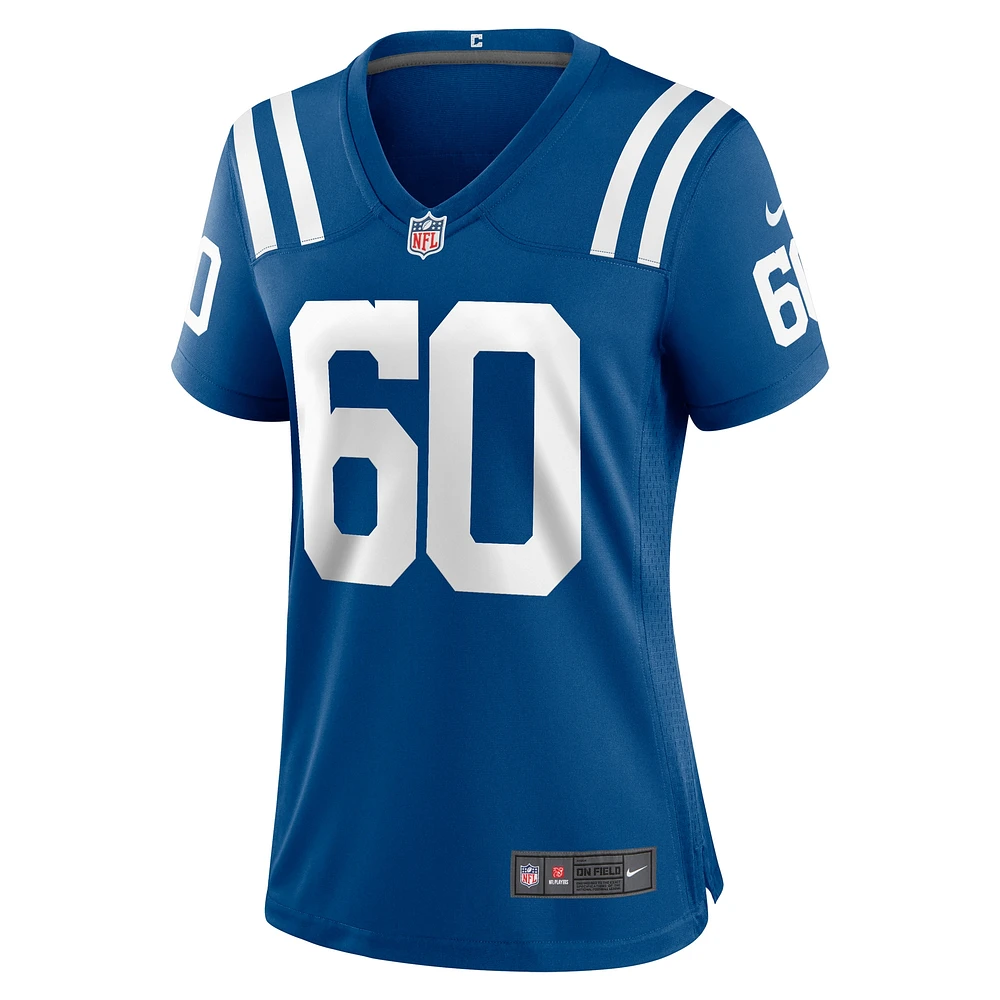 Maillot de match Nike Tanor Bortolini Royal Indianapolis Colts pour femme