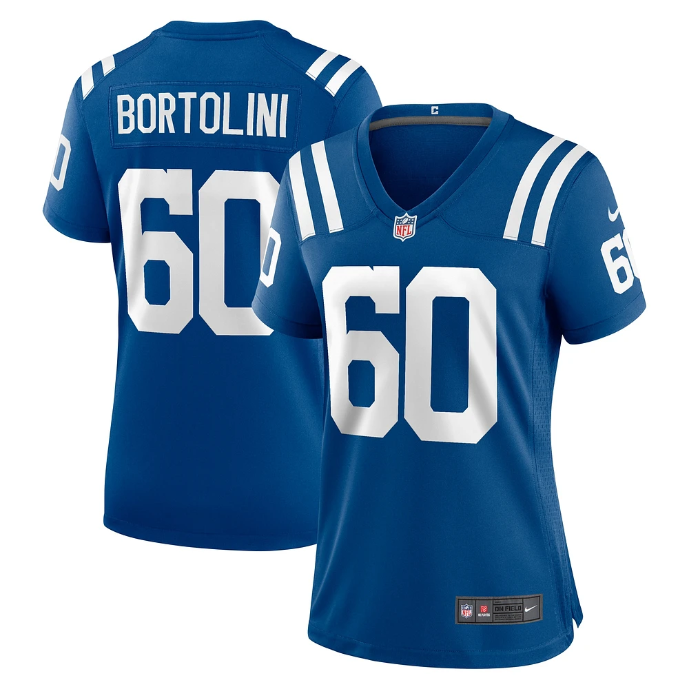 Maillot de match Nike Tanor Bortolini Royal Indianapolis Colts pour femme