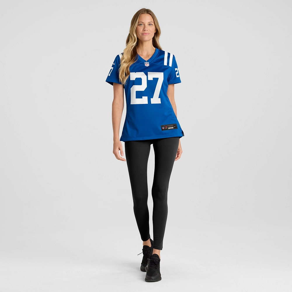 Maillot de match Nike Trey Sermon Royal Indianapolis Colts pour femme