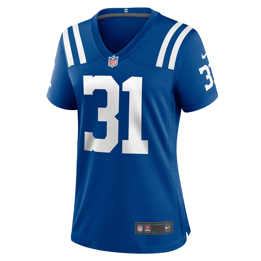 Maillot de match Nike Tyler Goodson Royal Indianapolis Colts pour femme