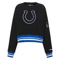 Sweat-shirt ras du cou Pro Standard noir pour femme Indianapolis Colts Indiana Nights