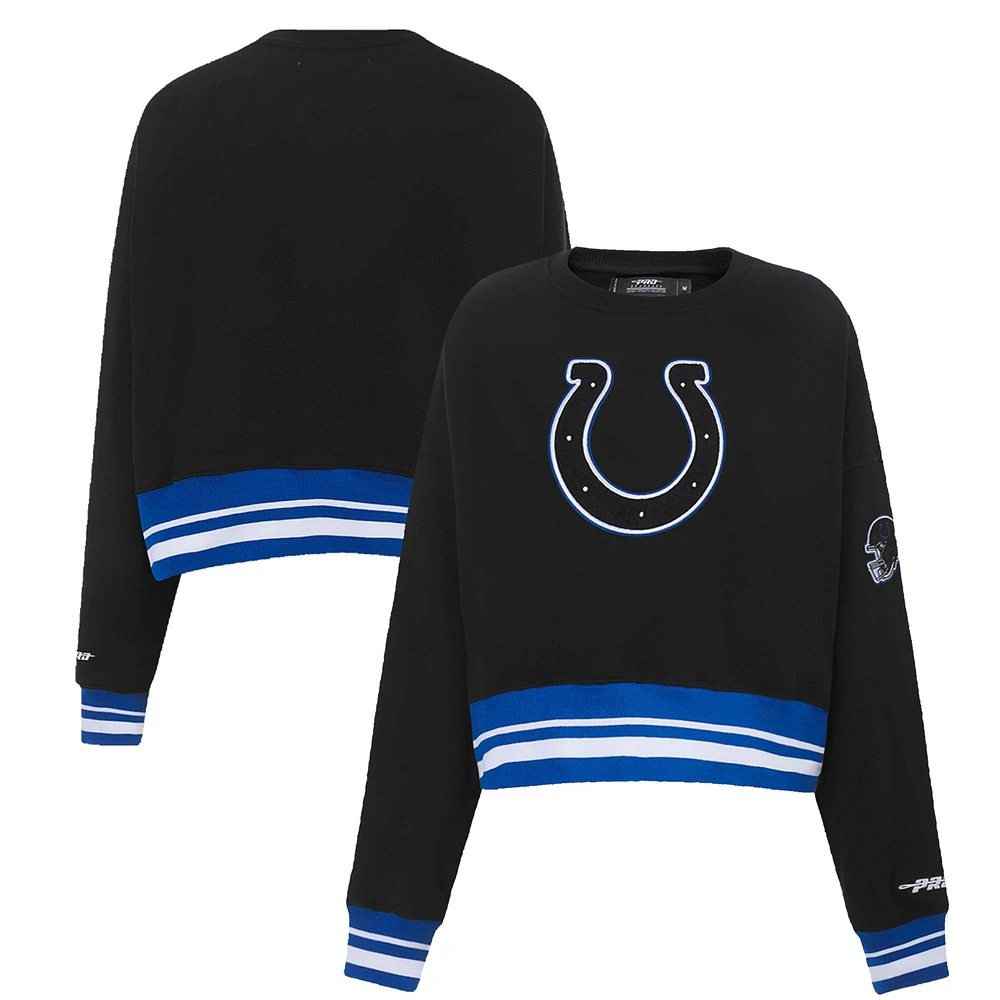 Women's Pro Standard  Black Indianapolis Colts Indiana Nights Crewneck Sweatshirt