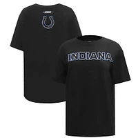 T-shirt oversize Pro Standard noir pour femme Indianapolis Colts Indiana Nights