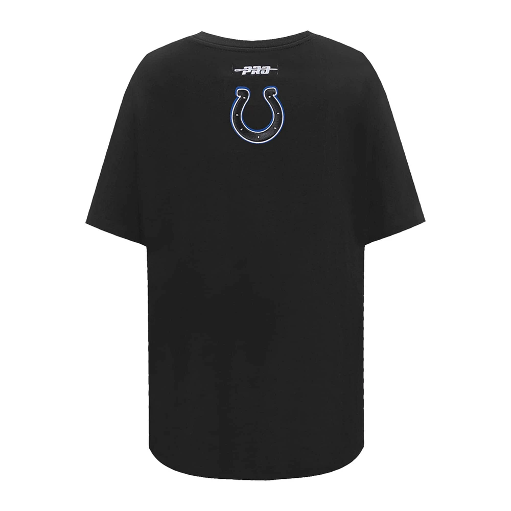 T-shirt oversize Pro Standard noir pour femme Indianapolis Colts Indiana Nights