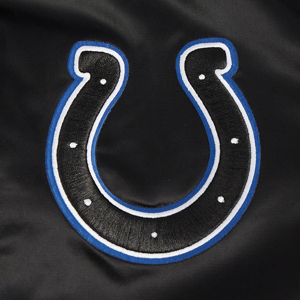 Blouson aviateur Pro Standard noir Indianapolis Colts Indiana Nights pour femme