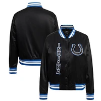 Blouson aviateur Pro Standard noir Indianapolis Colts Indiana Nights pour femme