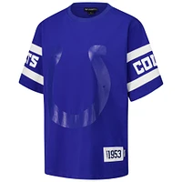 T-shirt à épaules tombantes pour femme The Wild Collective Royal Indianapolis Colts