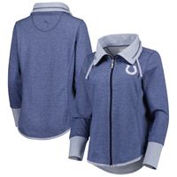 Women's Tommy Bahama Heathered Royal Indianapolis Colts Sport Sun Fade Full-Zip Sweatshirt