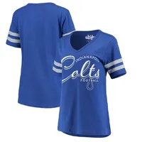 Women's Touch Royal Los Angeles Dodgers Triple Play V-Neck T-Shirt