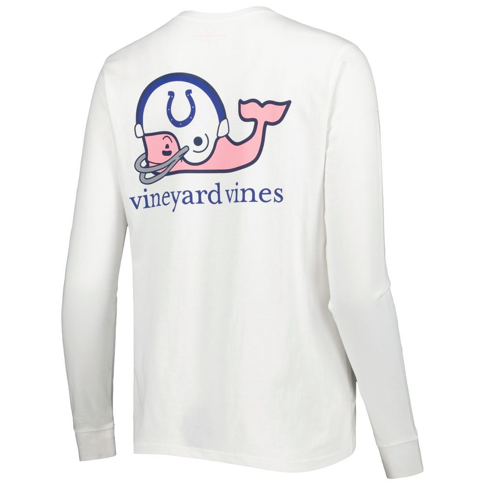 Vineyard Vines Women's Vineyard Vines White Indianapolis Colts Helmet Long  Sleeve T-Shirt