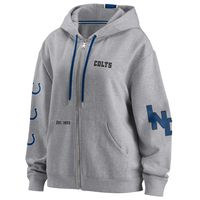 Women's WEAR by Erin Andrews Gray Indianapolis Colts Full-Zip Hoodie