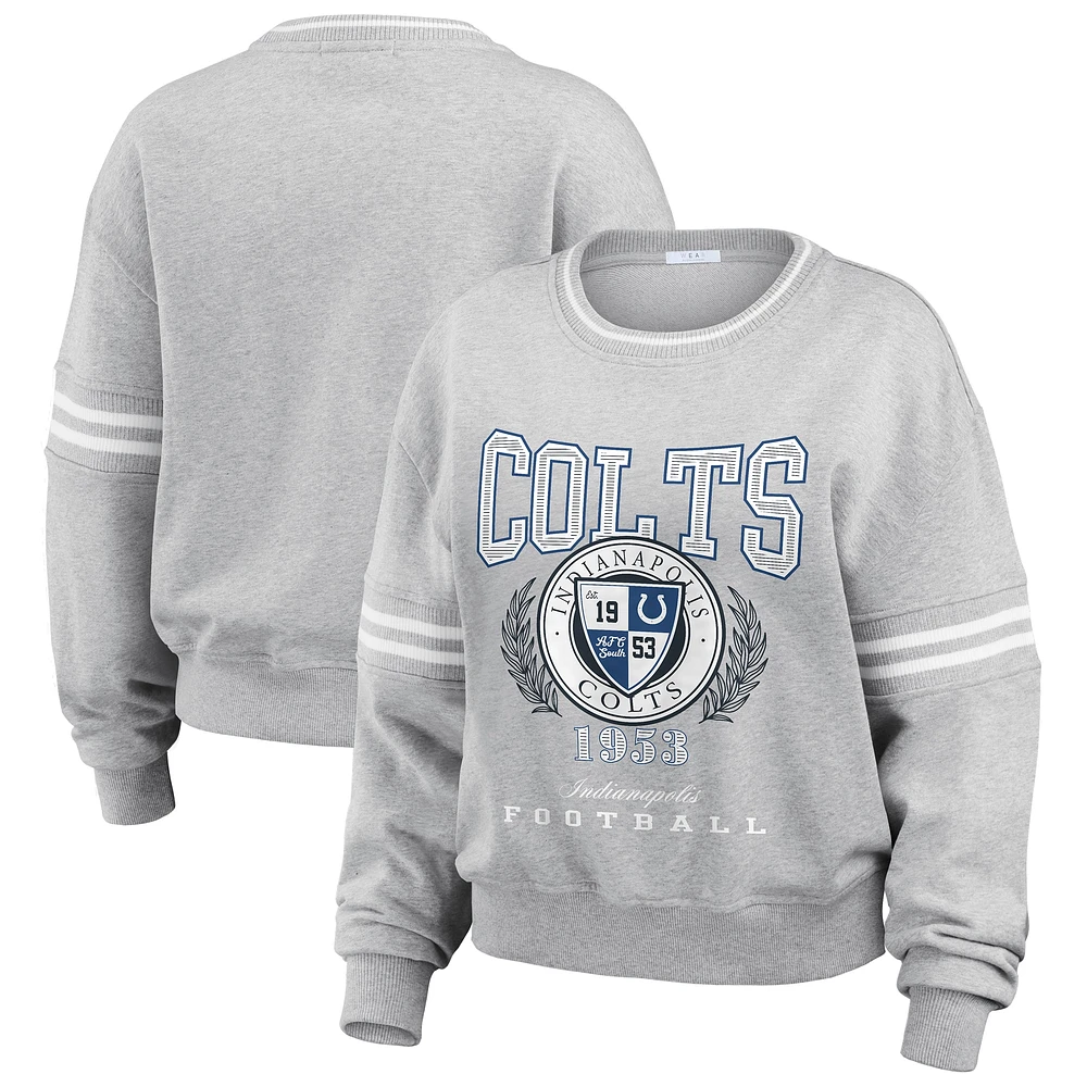 Women's WEAR by Erin Andrews Heather Gray Indianapolis Colts Pullover Sweatshirt