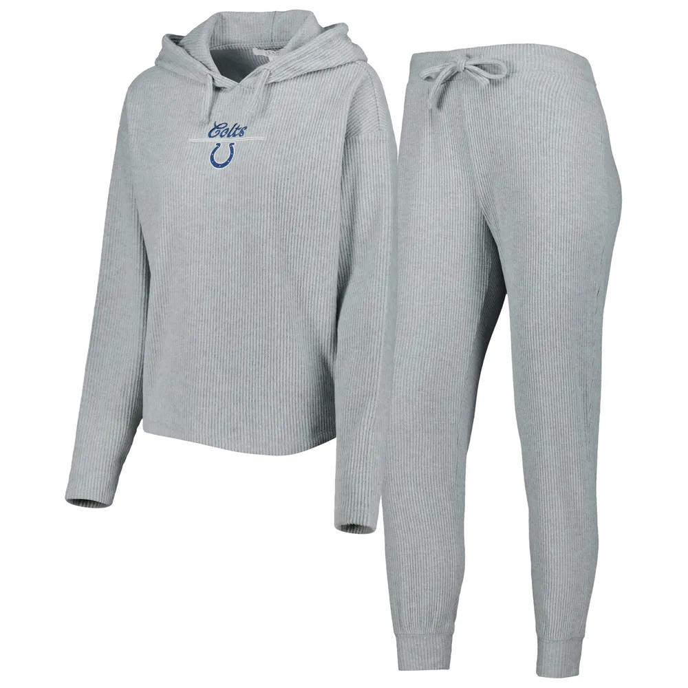 Women's WEAR by Erin Andrews Heathered Gray Indianapolis Colts Pullover Hoodie & Pants Lounge Set