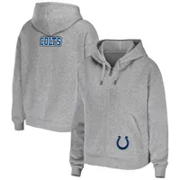 Sweat à capuche zippé gris chiné pour femme WEAR by Erin Andrews Team Indianapolis Colts