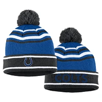 WEAR by Erin Andrews Royal Indianapolis Colts Bonnet en tricot à revers avec pompon et écharpe pour femme