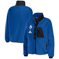 Women's WEAR by Erin Andrews Royal Indianapolis Colts Polar Fleece Raglan Full-Snap Jacket