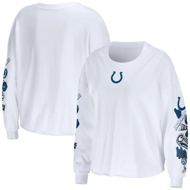 Lids Houston Texans WEAR by Erin Andrews Women's Celebration Cropped Long  Sleeve T-Shirt - White