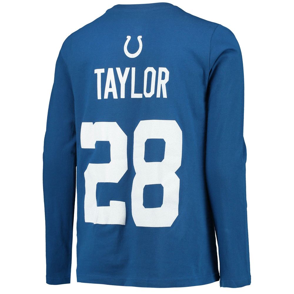 Outerstuff Youth Jonathan Taylor Royal Indianapolis Colts Mainliner Player  Name & Number Long Sleeve T-Shirt