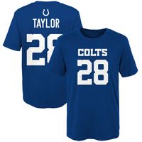 Youth Jonathan Taylor Royal Indianapolis Colts Mainliner Player Name & Number T-Shirt