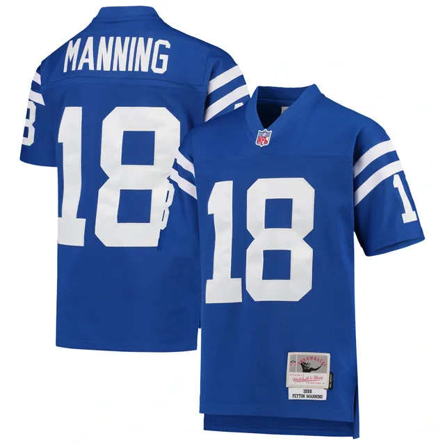 PEYTON MANNING INDIANAPOLIS COLTS Jersey BLUE REPLICA SCREEN PRINT MEN  LARGE