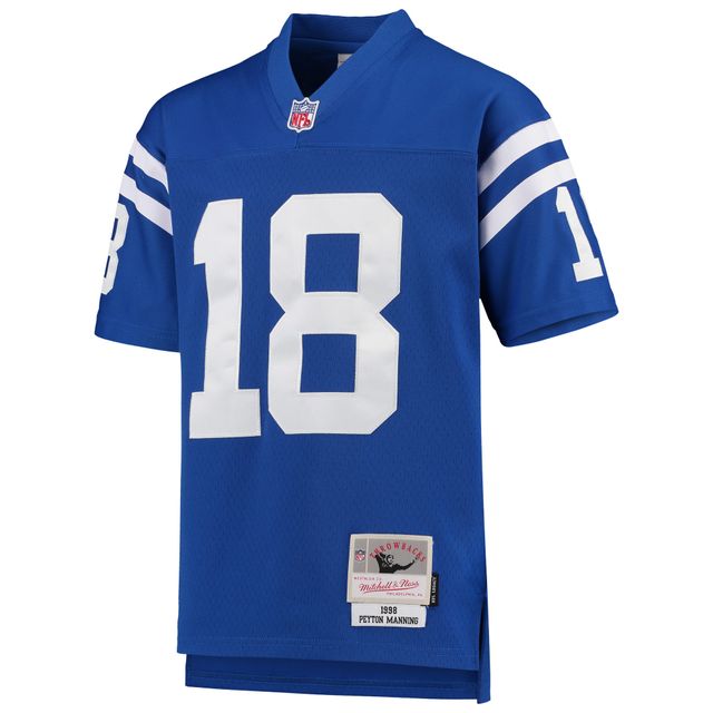 Maillot de joueur retraité Mitchell & Ness Peyton Manning Royal Indianapolis Colts 1998 Legacy pour jeunes