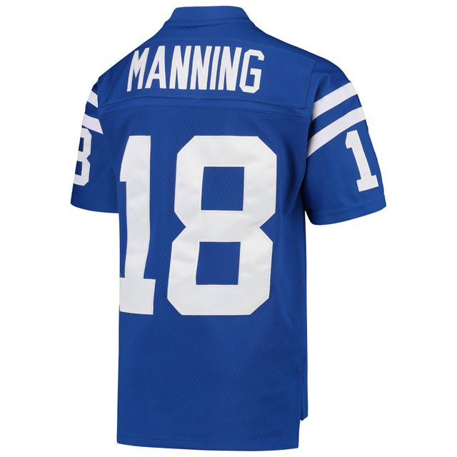 Maillot de joueur retraité Mitchell & Ness Peyton Manning Royal Indianapolis Colts 1998 Legacy pour jeunes