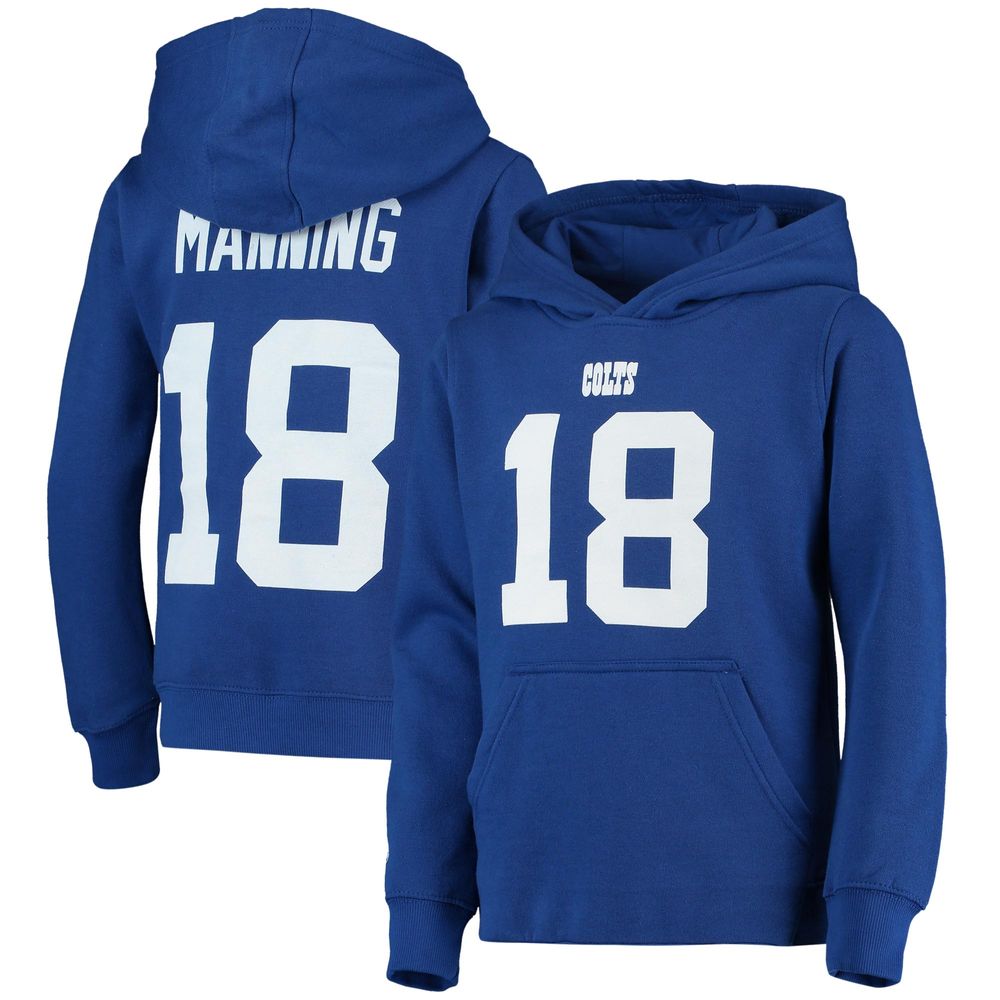 Mitchell & Ness Youth Mitchell & Ness Peyton Manning Royal Indianapolis  Colts Retired Player Name & Number Pullover Hoodie