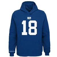 Youth Mitchell & Ness Peyton Manning Royal Indianapolis Colts Retired Player Name Number Pullover Hoodie