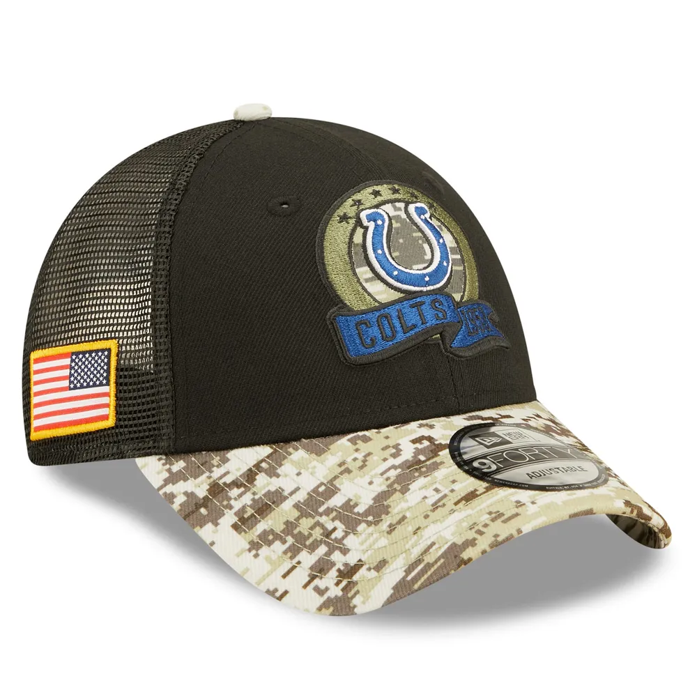 Youth New Era Camo/Royal Indianapolis Colts 2023 Salute to Service 9FIFTY Snapback Hat