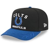 Youth New Era  Black/Royal Indianapolis Colts 2025 NFL Draft A-Frame 9FIFTY Snapback Hat