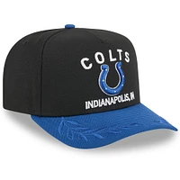Youth New Era  Black/Royal Indianapolis Colts 2025 NFL Draft A-Frame 9FIFTY Snapback Hat