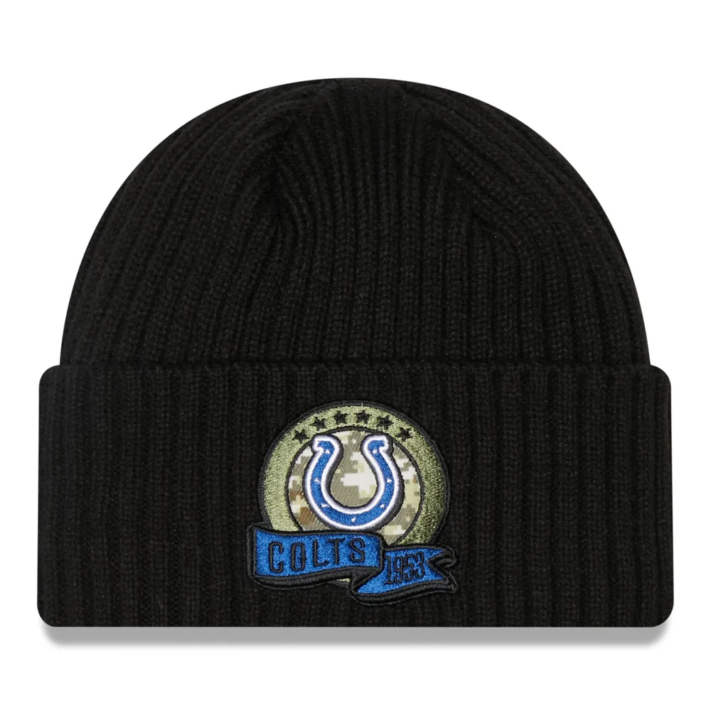 Lids Indianapolis Colts New Era Youth 2022 Salute To Service Knit Hat -  Black