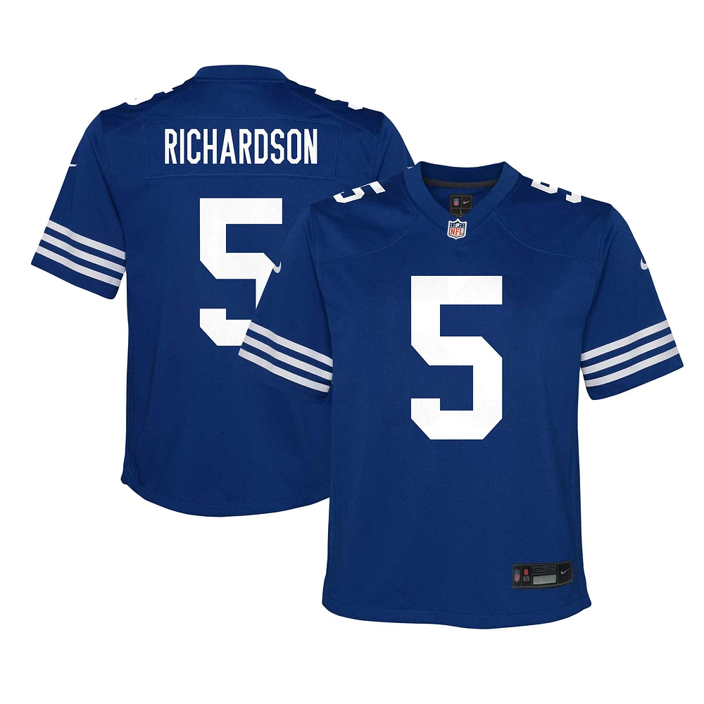 Maillot de match joueur alternatif Nike Anthony Richardson des Royal Indianapolis Colts pour jeunes