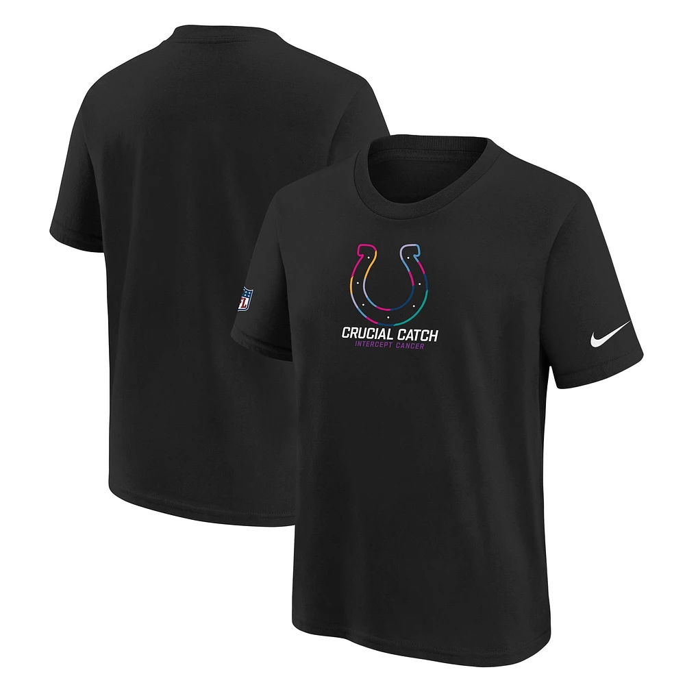 Youth Nike  Black Indianapolis Colts 2024 NFL Crucial Catch T-Shirt