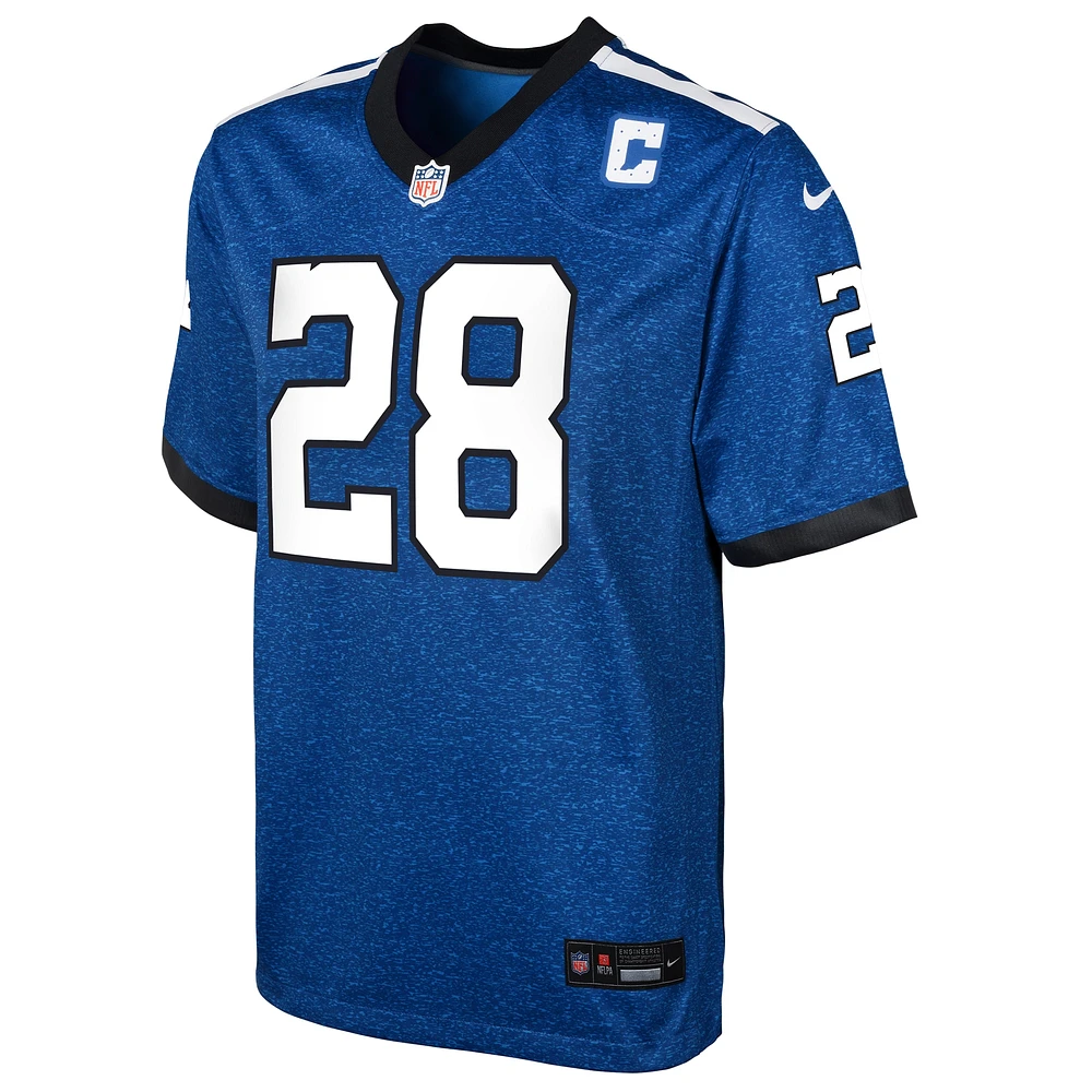 Maillot de match Nike Jonathan Taylor pour jeunes des Colts d'Indianapolis, bleu