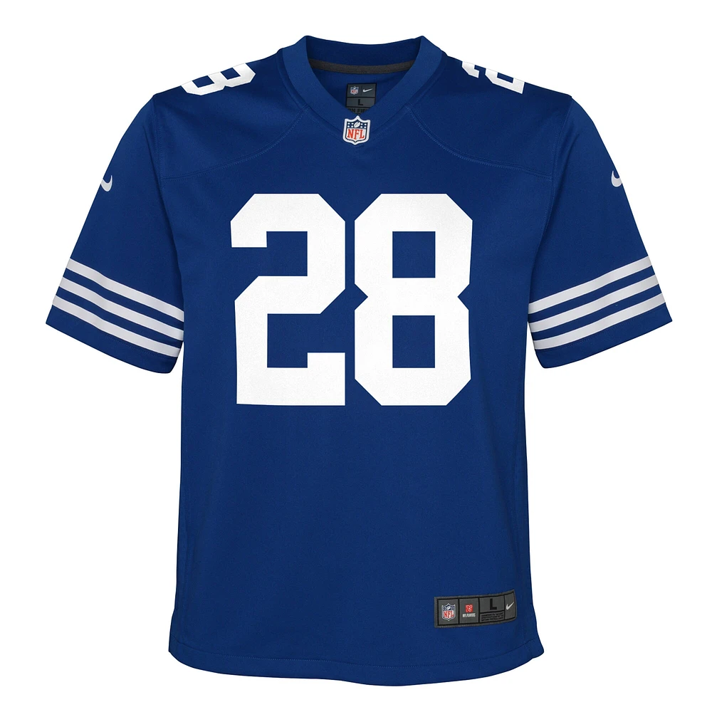 Maillot de match alternatif Nike Jonathan Taylor Royal Indianapolis Colts pour jeune