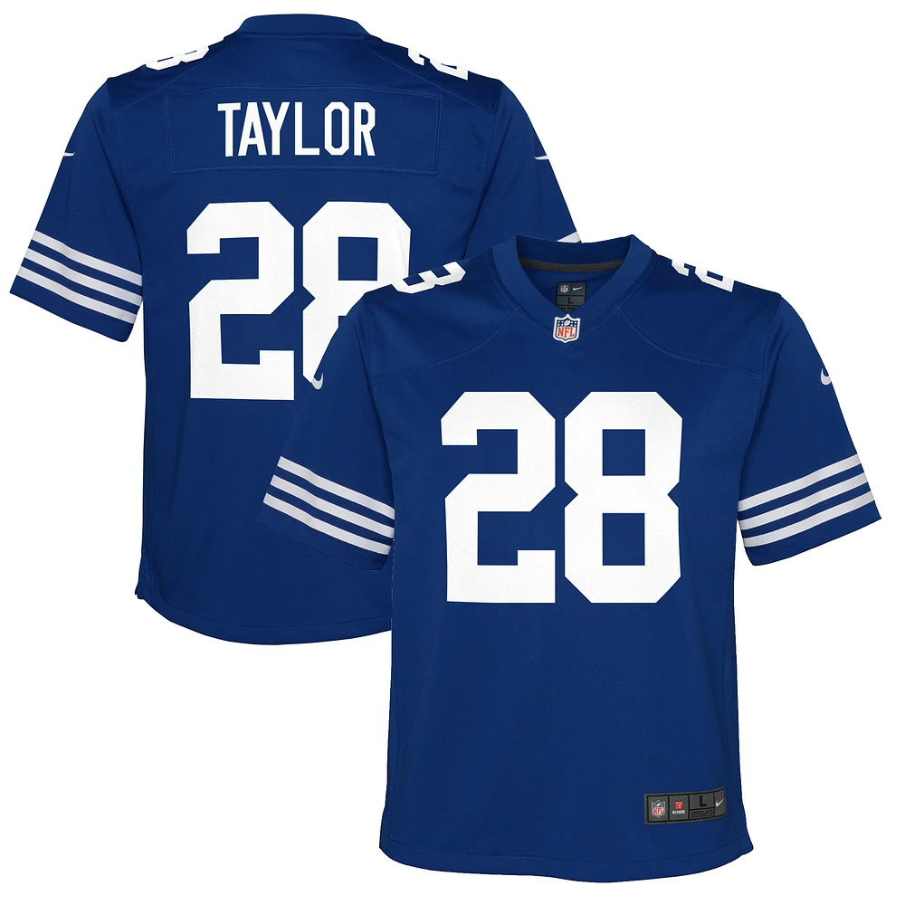 Maillot de match alternatif Nike Jonathan Taylor Royal Indianapolis Colts pour jeune