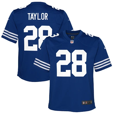 Maillot de match alternatif Nike Jonathan Taylor Royal Indianapolis Colts pour jeune