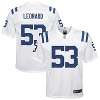 Maillot de match Nike Shaquille Leonard pour jeunes des Colts d'Indianapolis