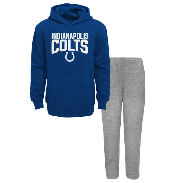 Outerstuff Toddler Royal/Heather Gray Indianapolis Colts Double-Up Pullover Hoodie & Pants Set