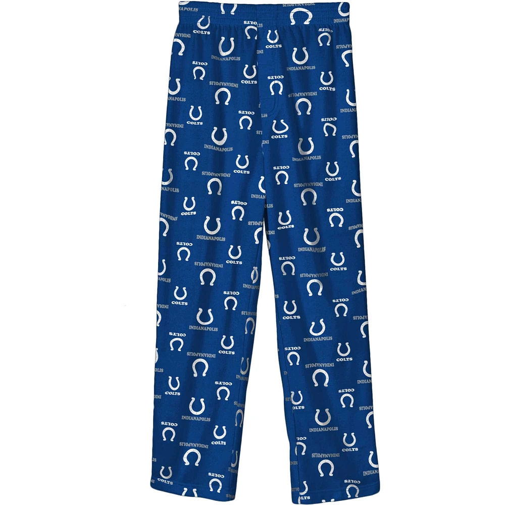 Youth Royal Indianapolis Colts Team Color Printed Pajama Pants