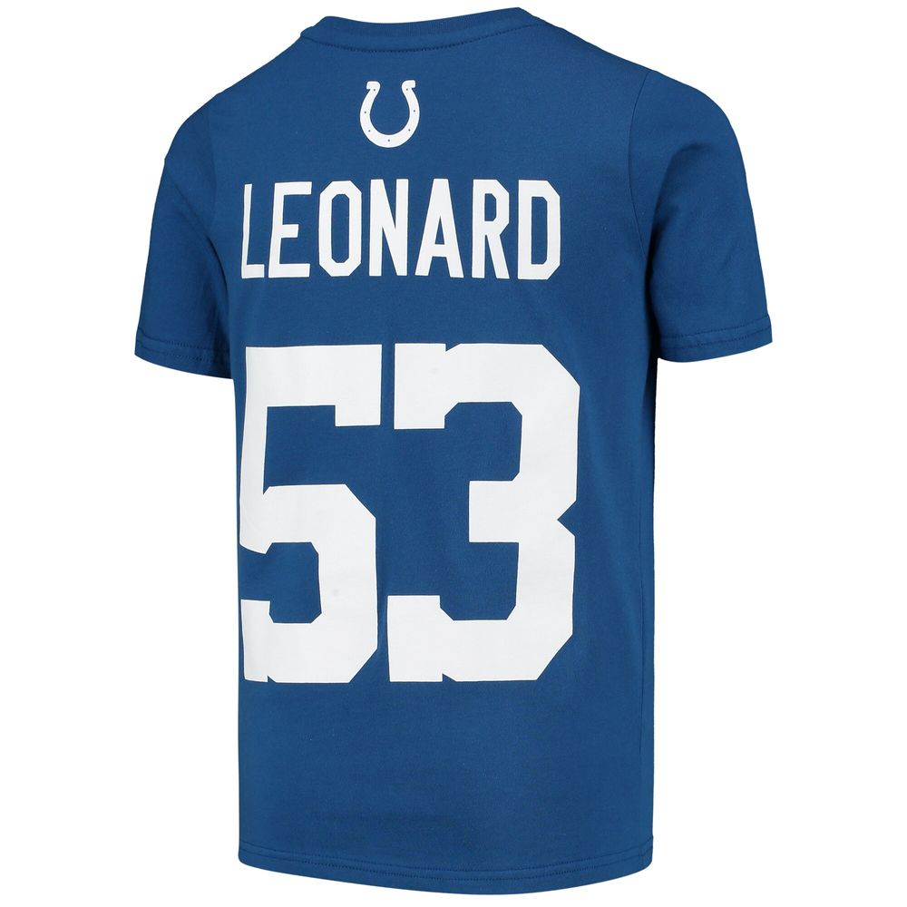 Youth Shaquille Leonard Royal Indianapolis Colts Mainliner Name & Number T-Shirt