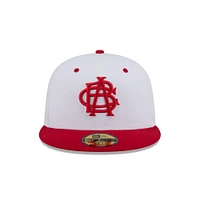 Men's New Era  White Indianapolis Indians Theme Nights 59FIFTY Fitted Hat