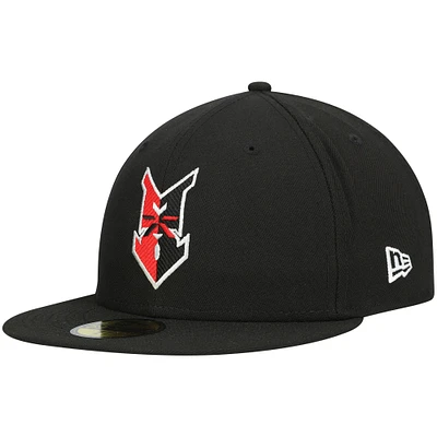 Casquette ajustée Indianapolis Indians Authentic Collection Road 59FIFTY pour homme New Era noire