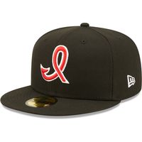 Men's New Era Black Indianapolis Indians Authentic Collection Team Alternate 59FIFTY Fitted Hat