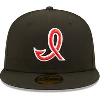 Men's New Era Black Indianapolis Indians Authentic Collection Team Alternate 59FIFTY Fitted Hat